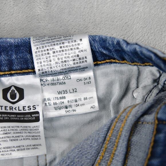 Levis Jeans 541 Mens 35x32 (33x30 Meas) Blue Denim - Picture 6 of 9